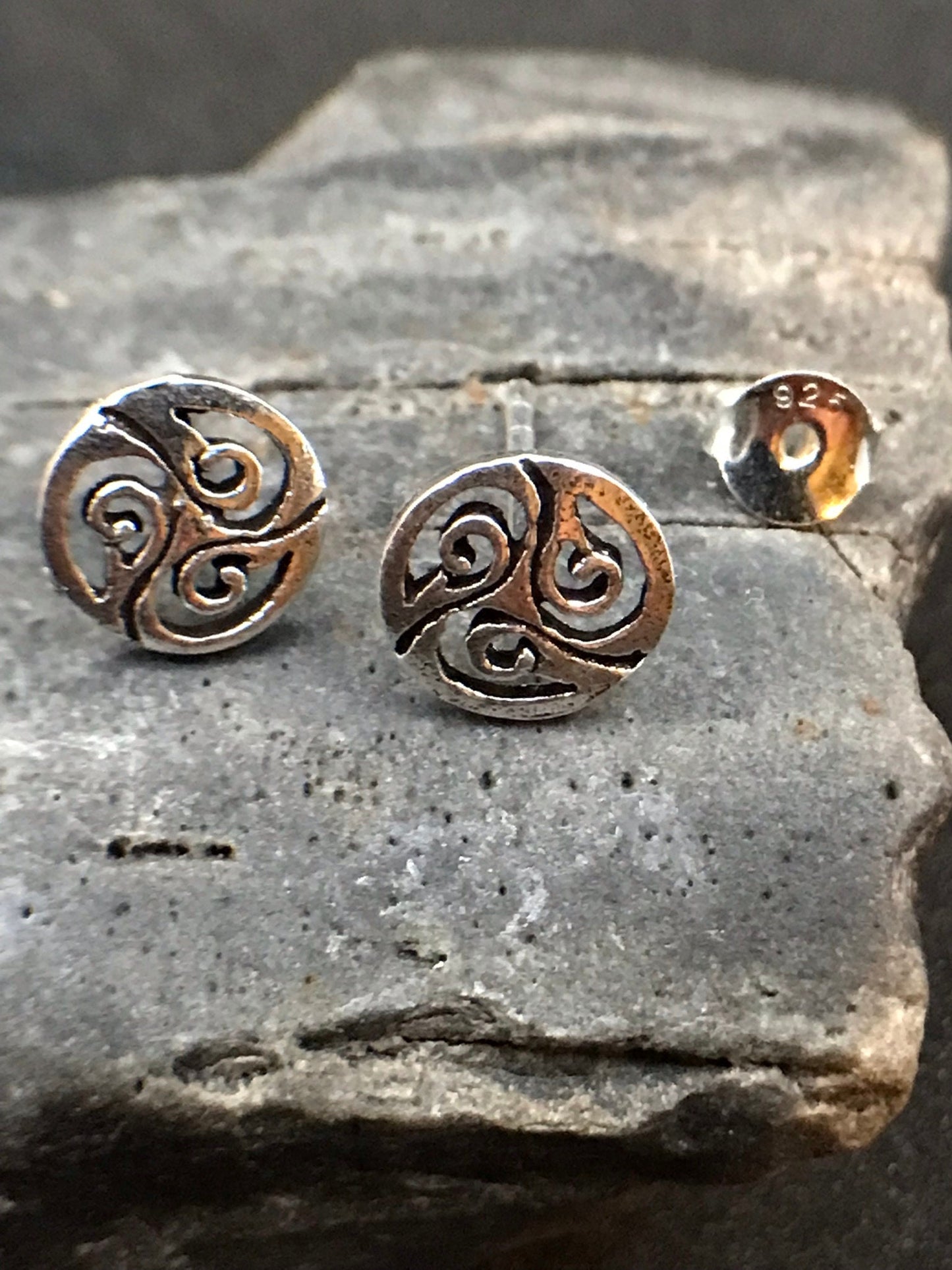 Celtic circle Sterling Silver 925 earrings - TSE009