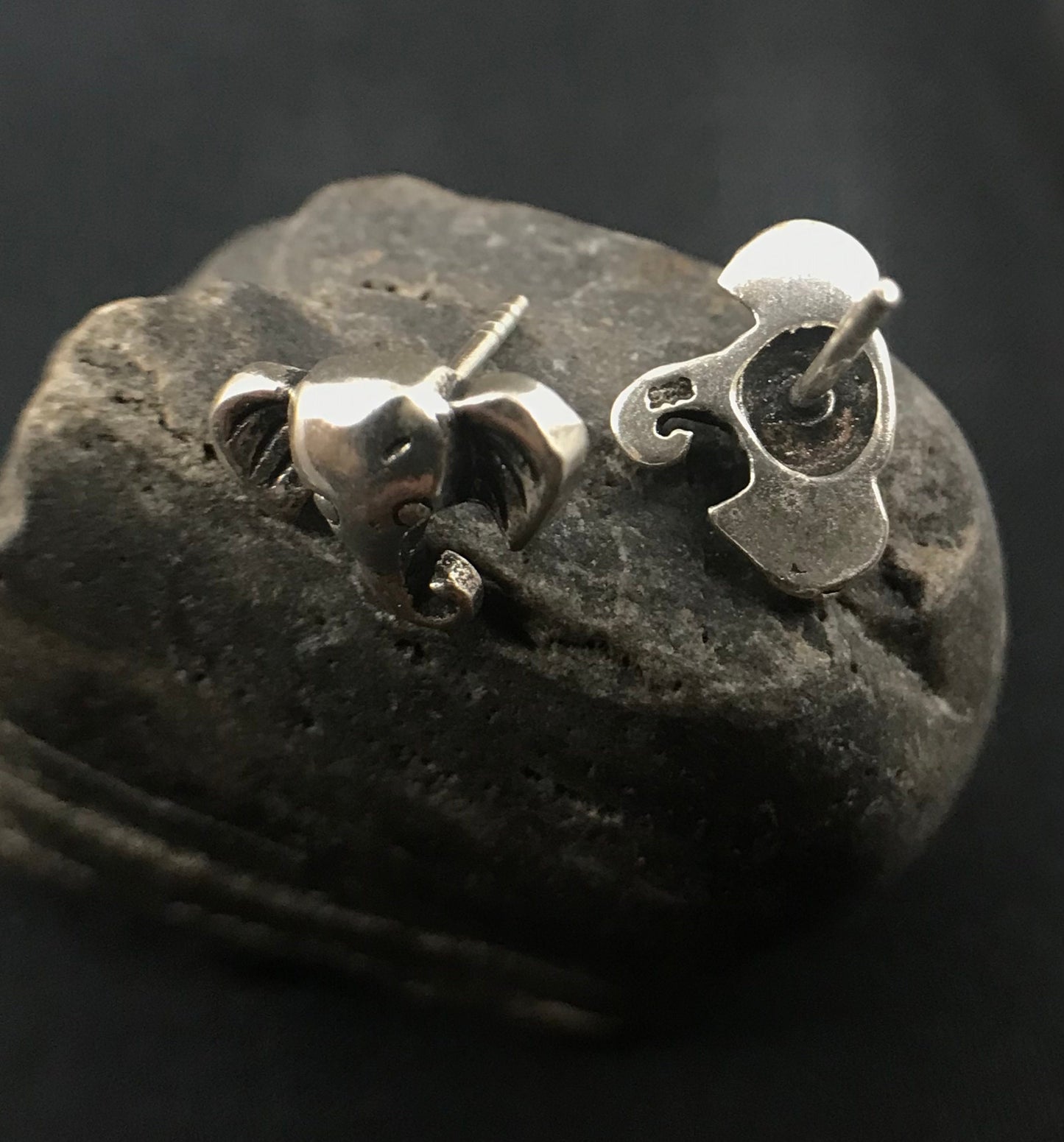 Elephant head Sterling Silver 925 earrings - TSE007