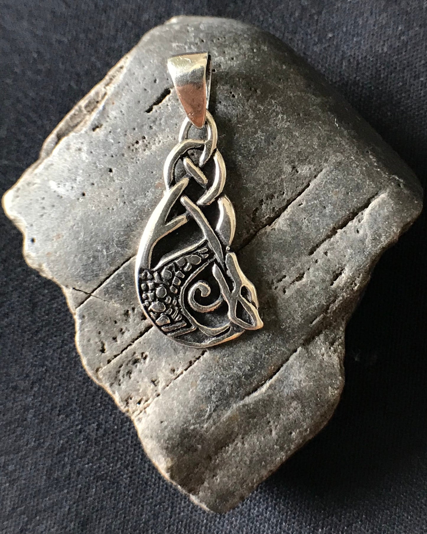 Braided dragon pendant 925 Sterling Silver - TSE016