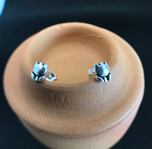 Tulip earrings Sterling Silver 925 - TSE019