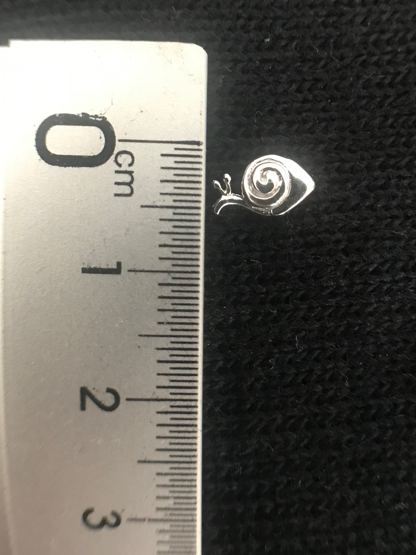 Rhodium plated snail earrings Sterling Silver 925 - TSE020