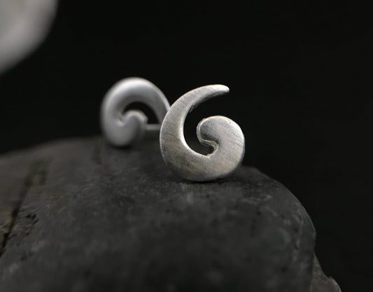 Wide spiral Sterling Silver 925 earrings - TSE013