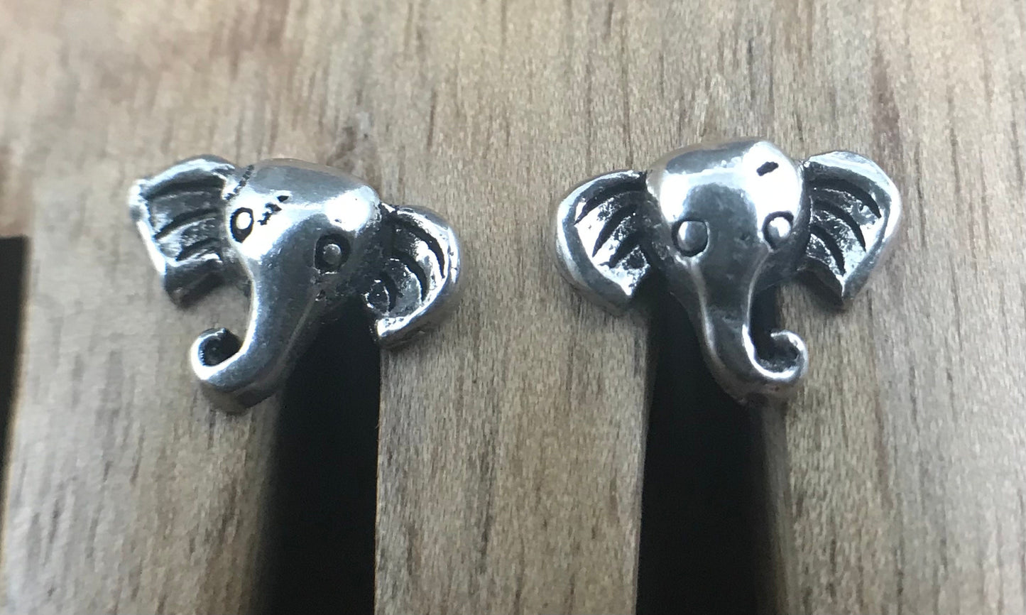Elephant head Sterling Silver 925 earrings - TSE007