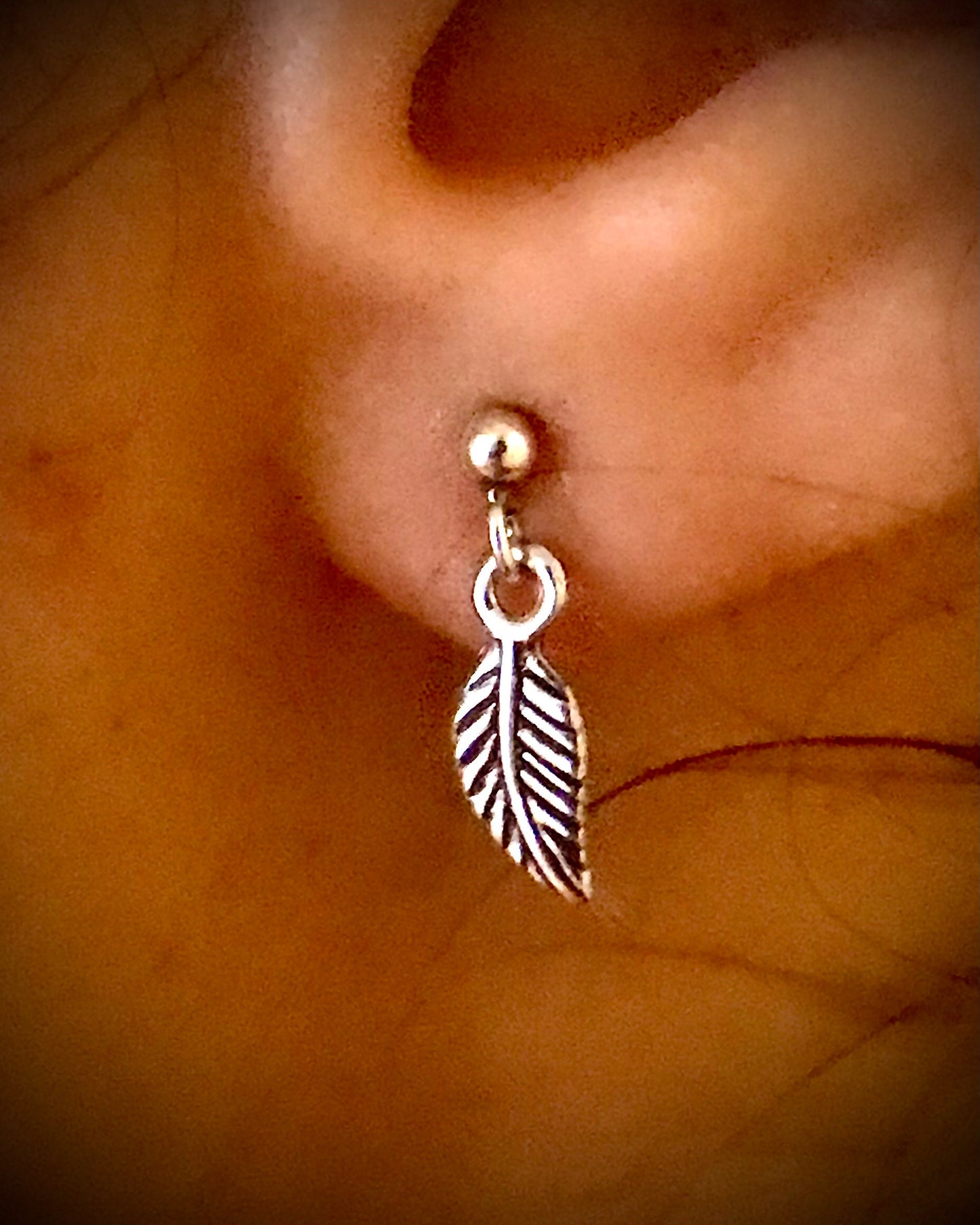 Dangling leaf Sterling Silver 925 earrings - TSE006