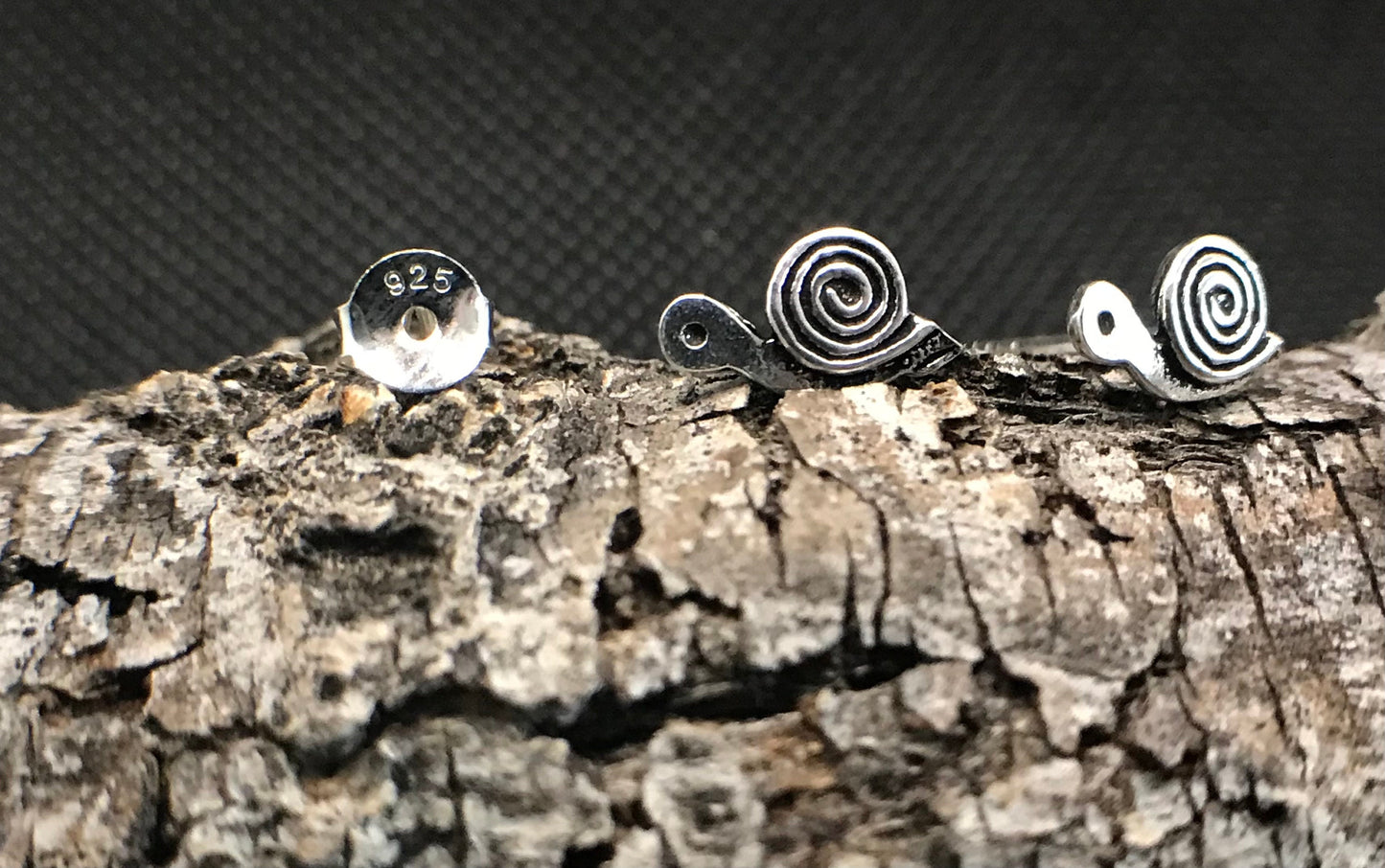Cute spiral snail earrings Sterling Silver 925 - TSE025