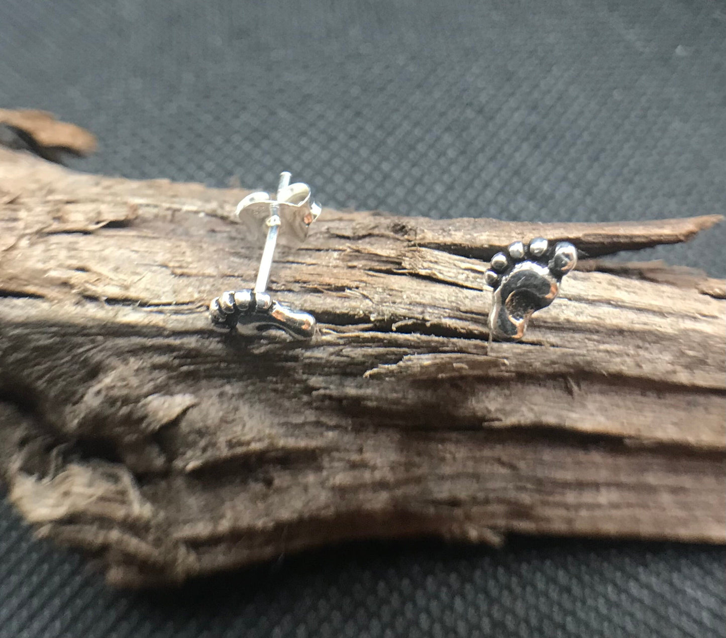 Tiny foot earrings Sterling Silver 925 - TSE029