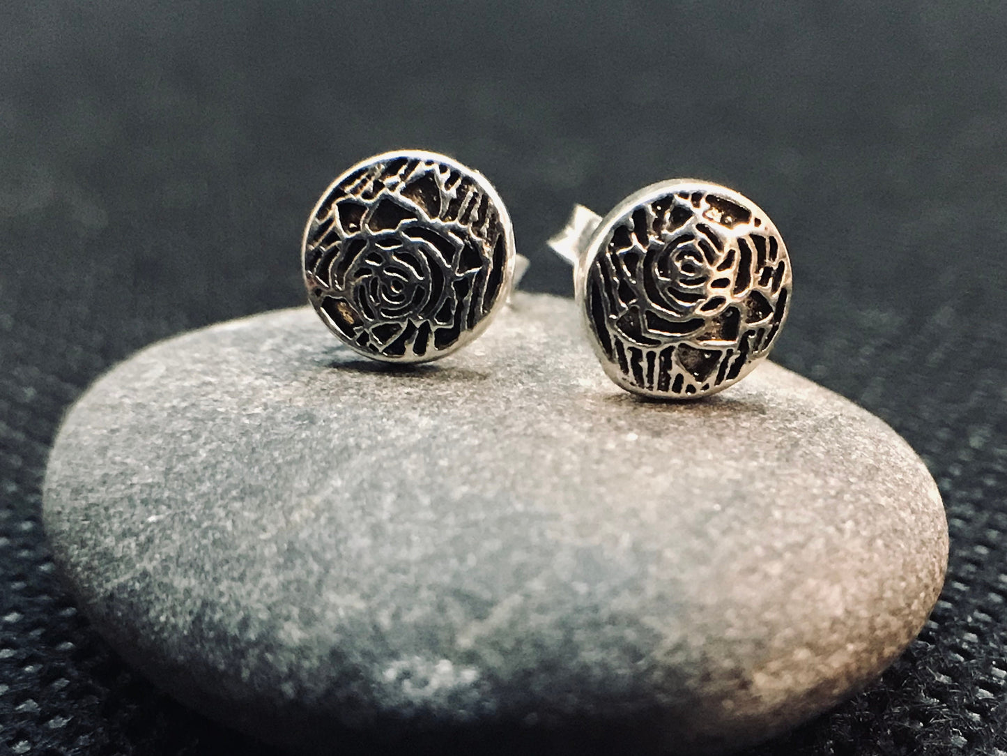 Rose bud earrings Sterling Silver 925 - TSE041