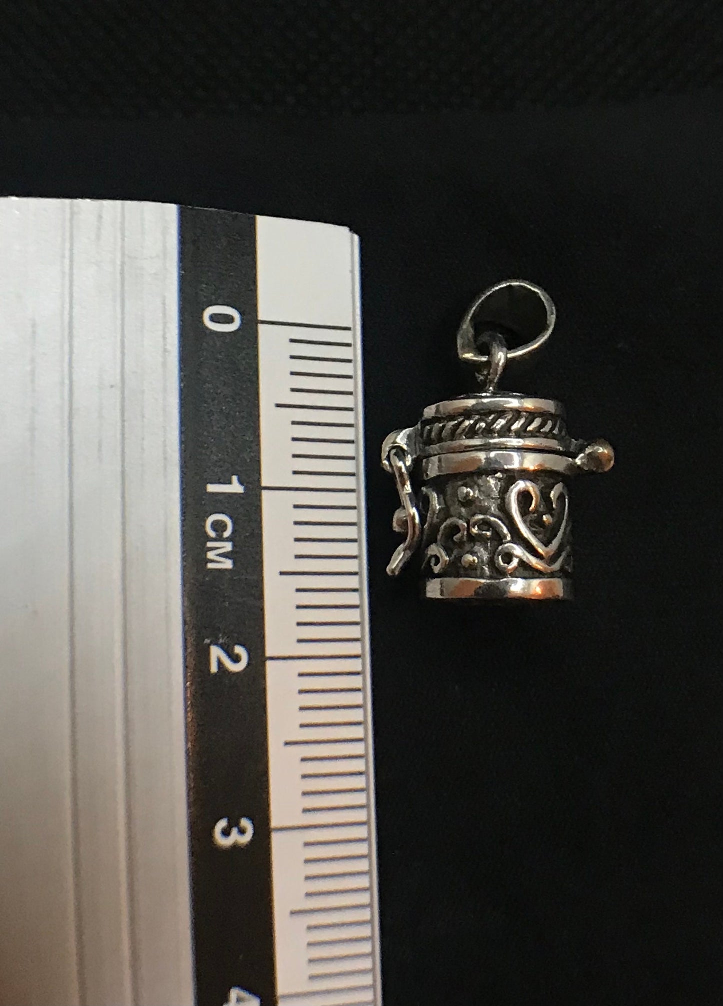 Love pill container pendant Sterling Silver 925 - TSE045