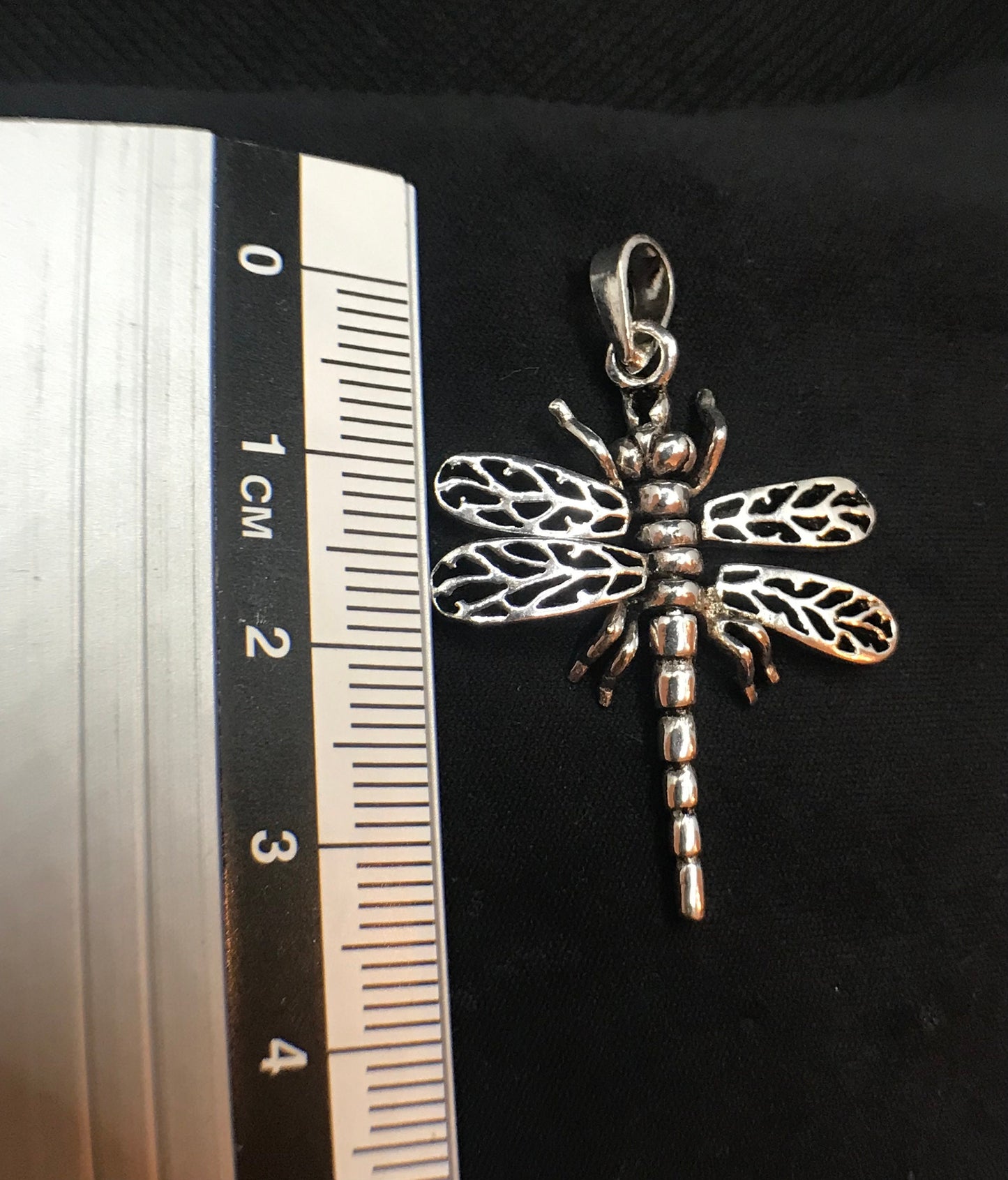 Articulated dragonfly pendant Sterling Silver 925 - TSE049