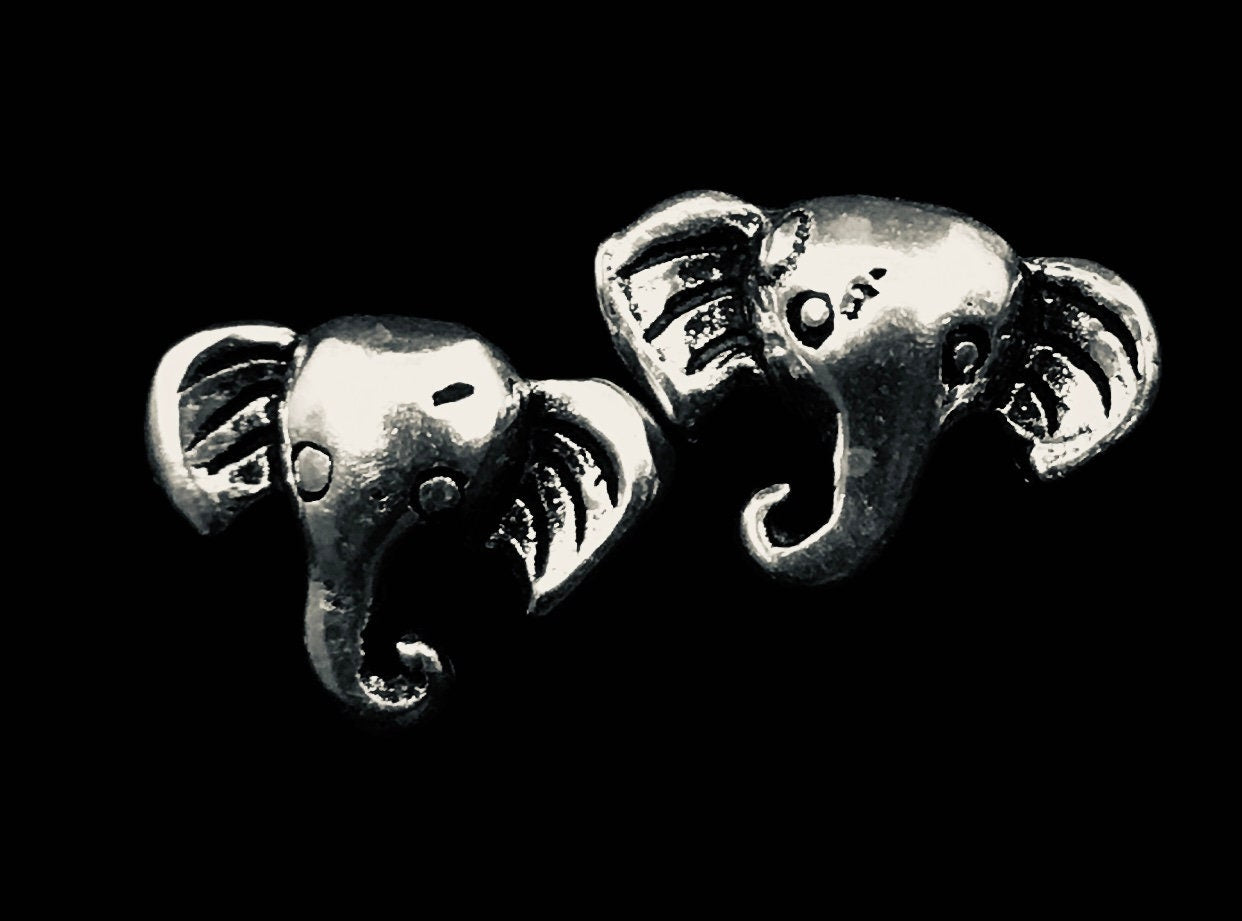Elephant head Sterling Silver 925 earrings - TSE007