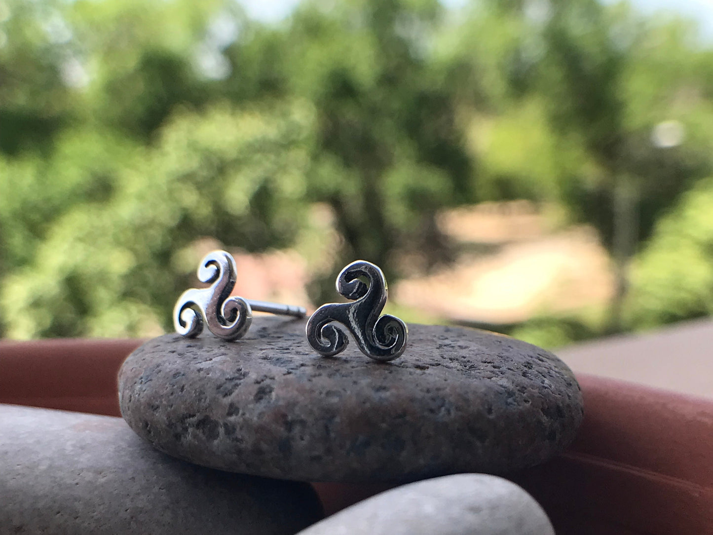 Triskelion earrings Sterling Silver 925 - TSE035