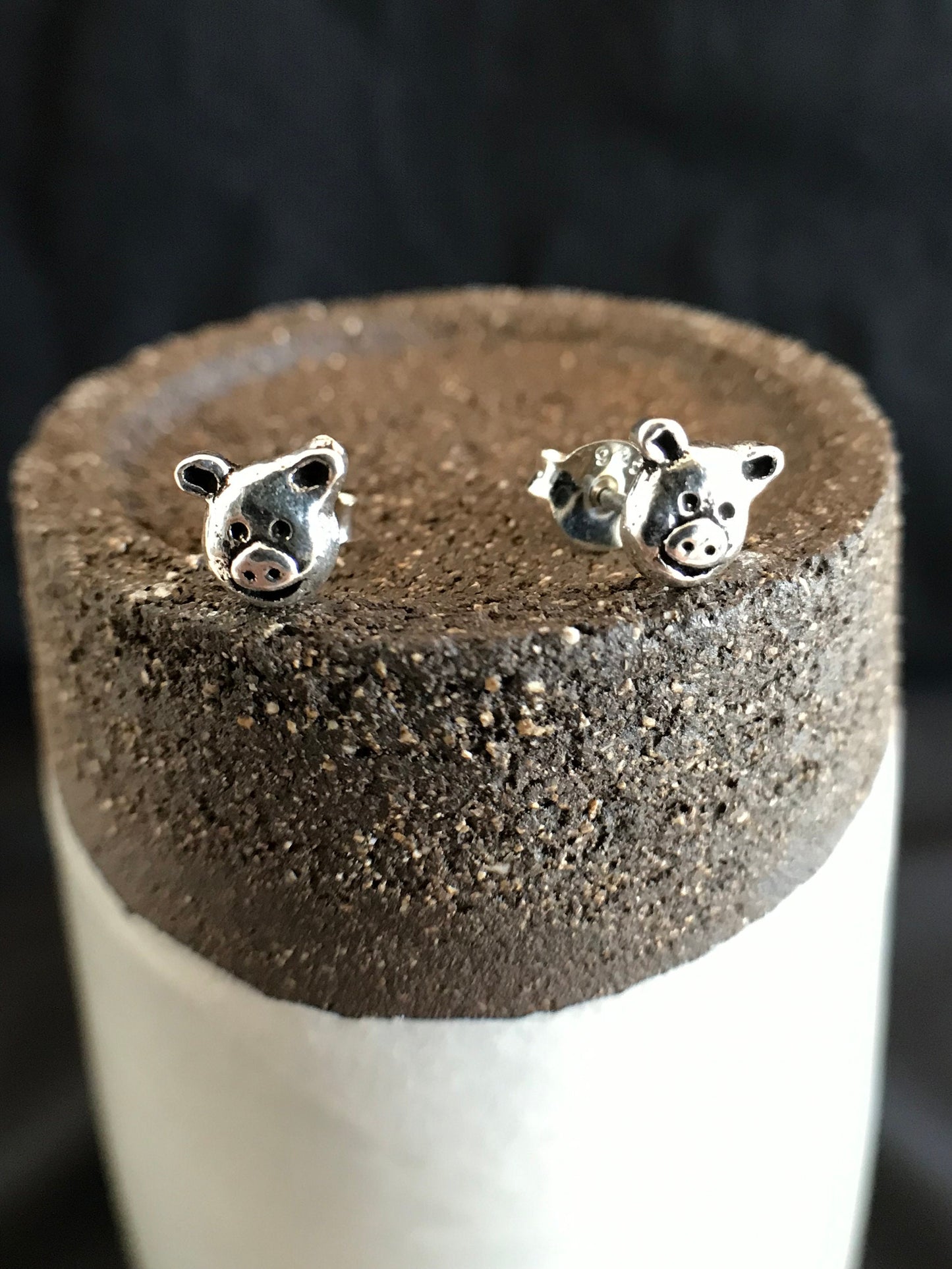 Smiley pig earrings Sterling Silver 925 - TSE023