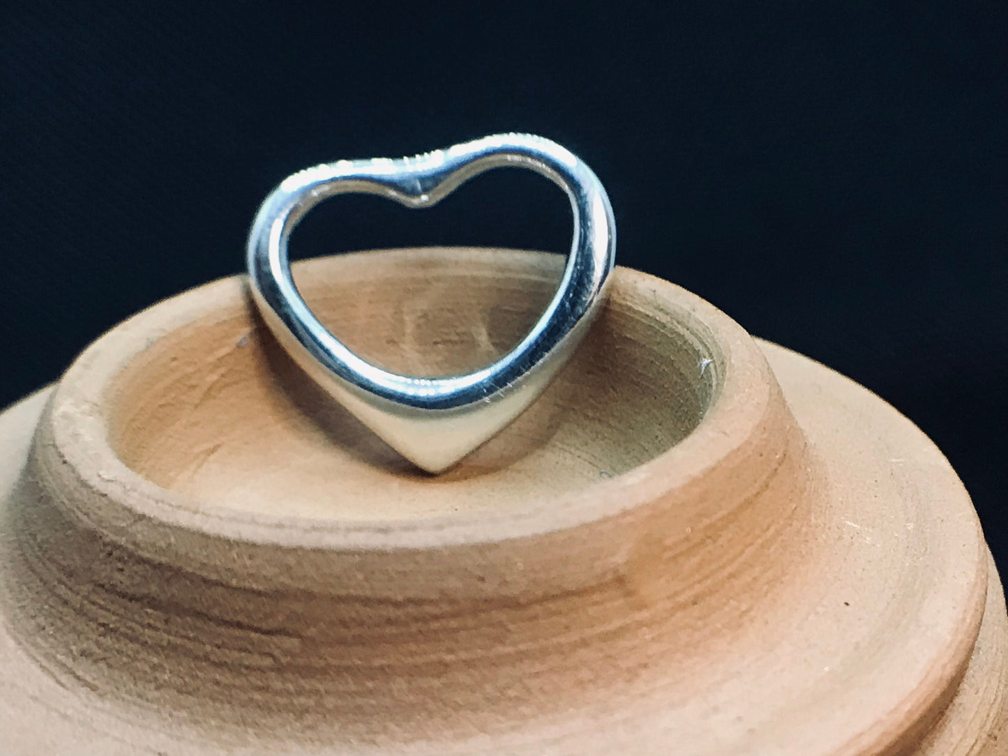 Large heart pendant Sterling Silver 925 - TSE043