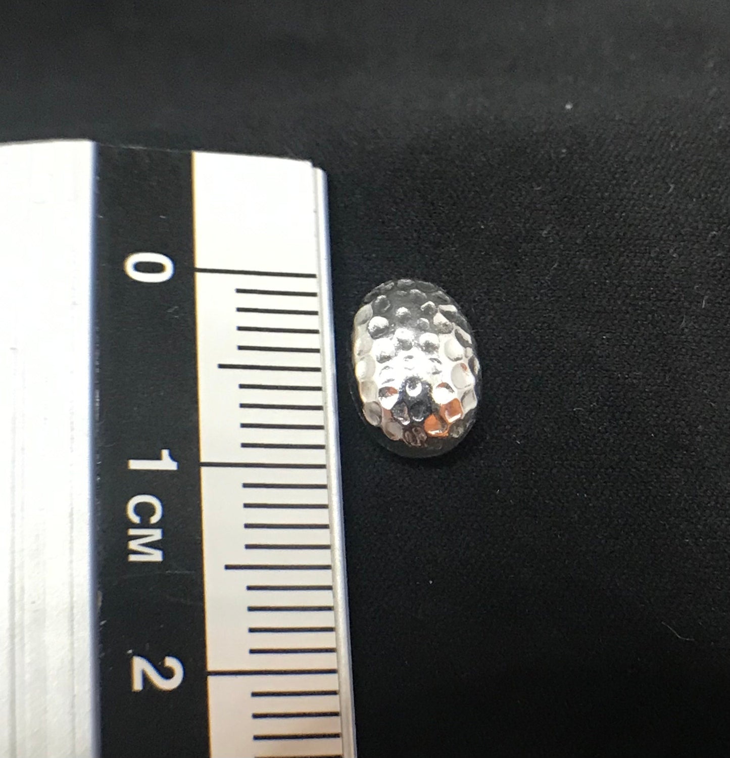 Hammered bean earrings Sterling Silver 925 - TSE044