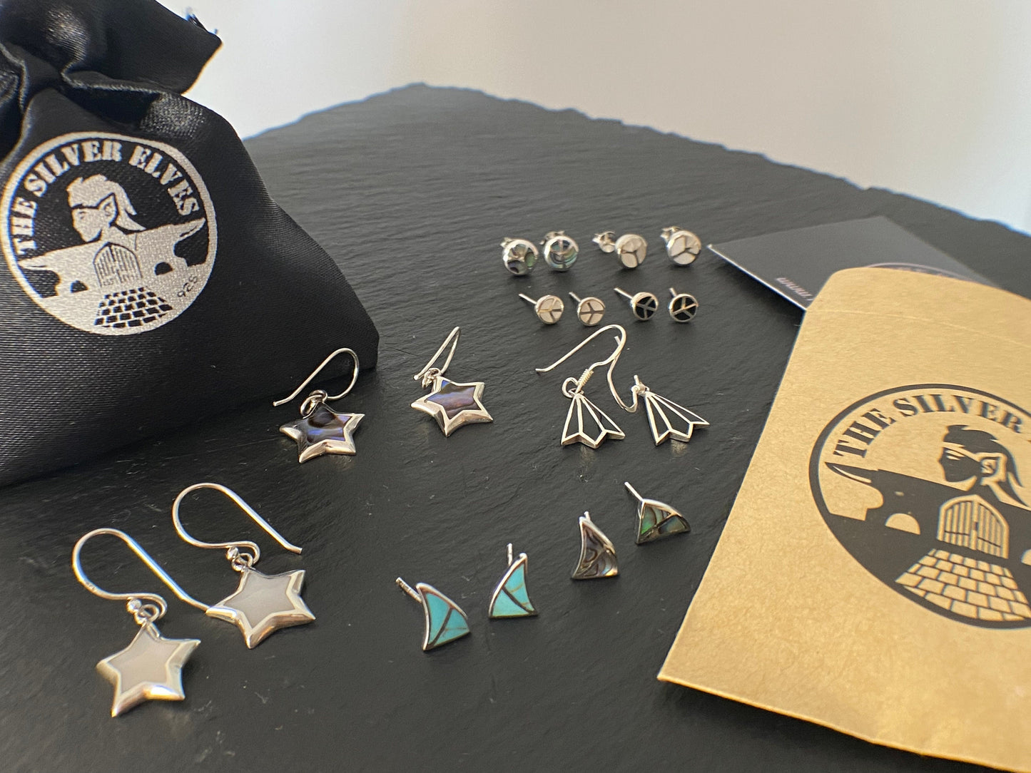 Abalone sail earrings Sterling Silver 925 - TSE063