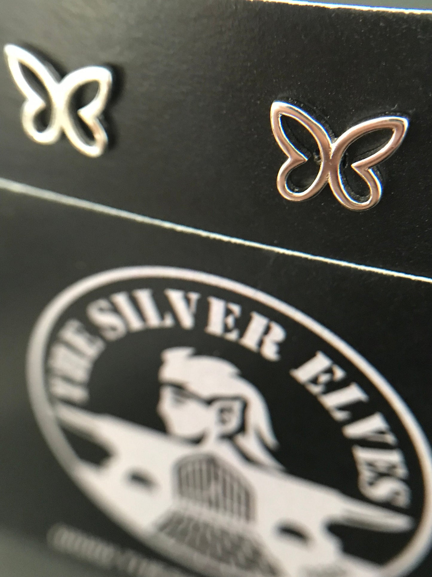 Simple butterfly earrings Sterling Silver 925 - TSE054