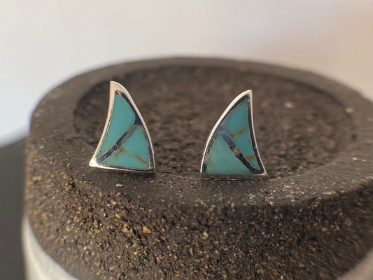 Turquoise sail earrings Sterling Silver 925 - TSE062