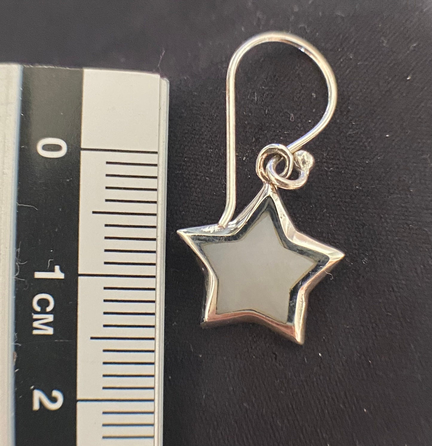 Nacre star wire earrings Sterling Silver 925 - TSE065
