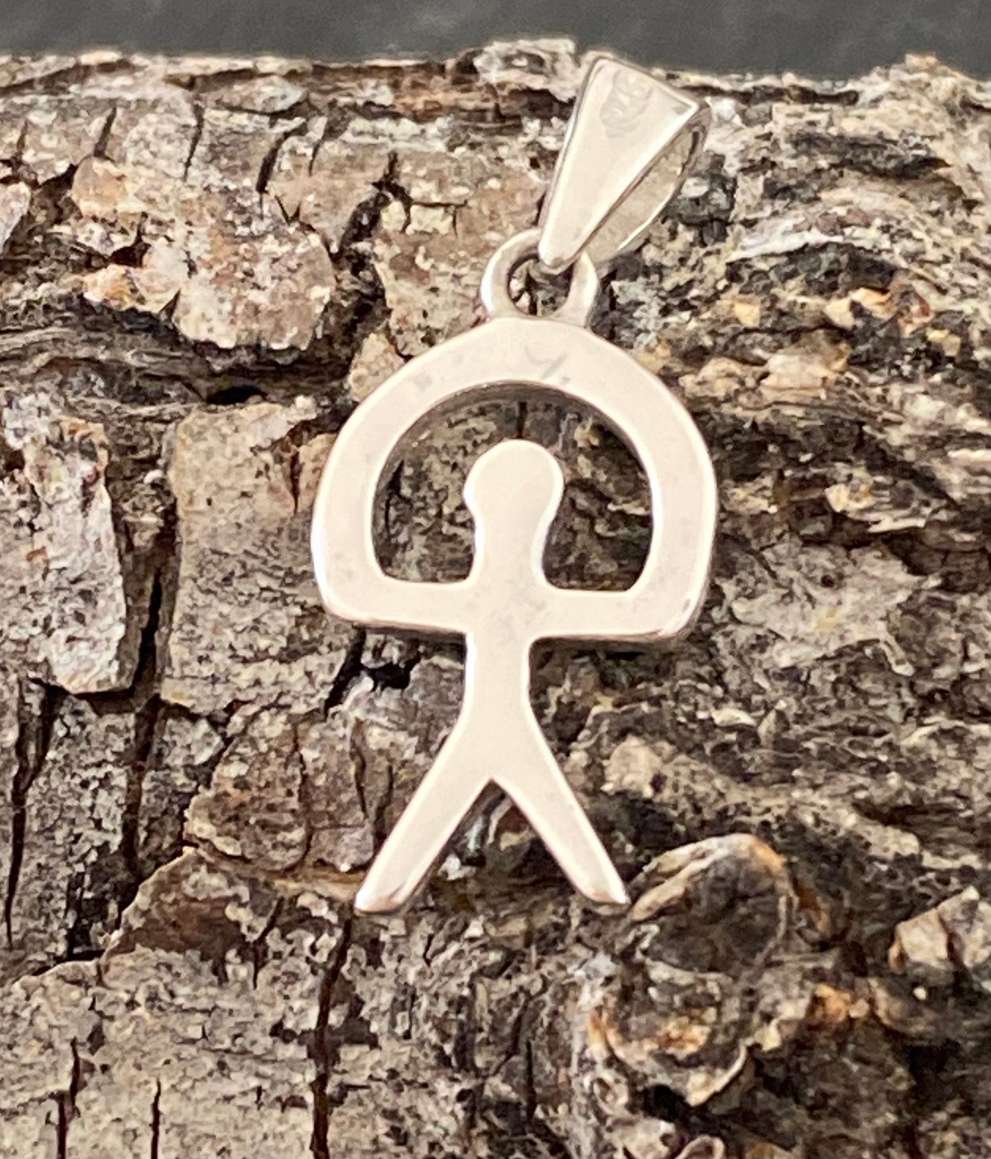 Small Indalo man pendant Sterling Silver 925 - TSE095