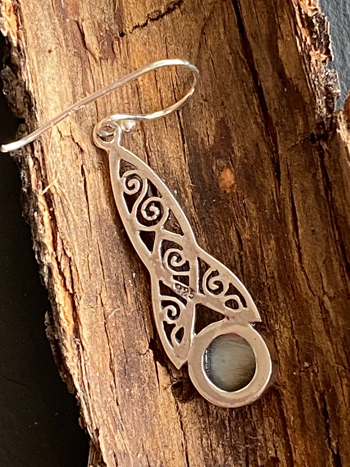 Braided nacre earrings Sterling Silver 925 - TSE073