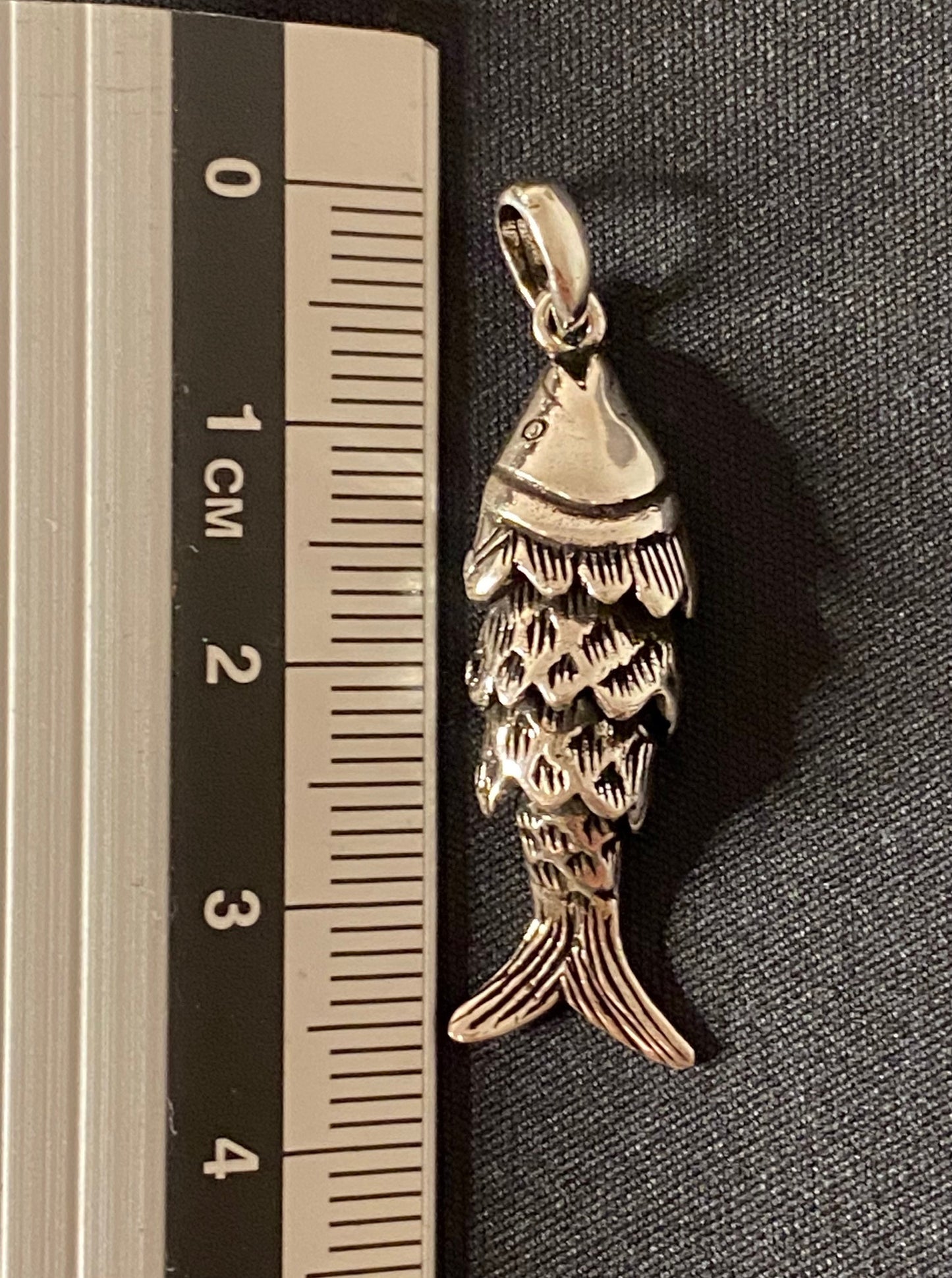 Articulated moving fish pendant Sterling Silver 925 - TSE094