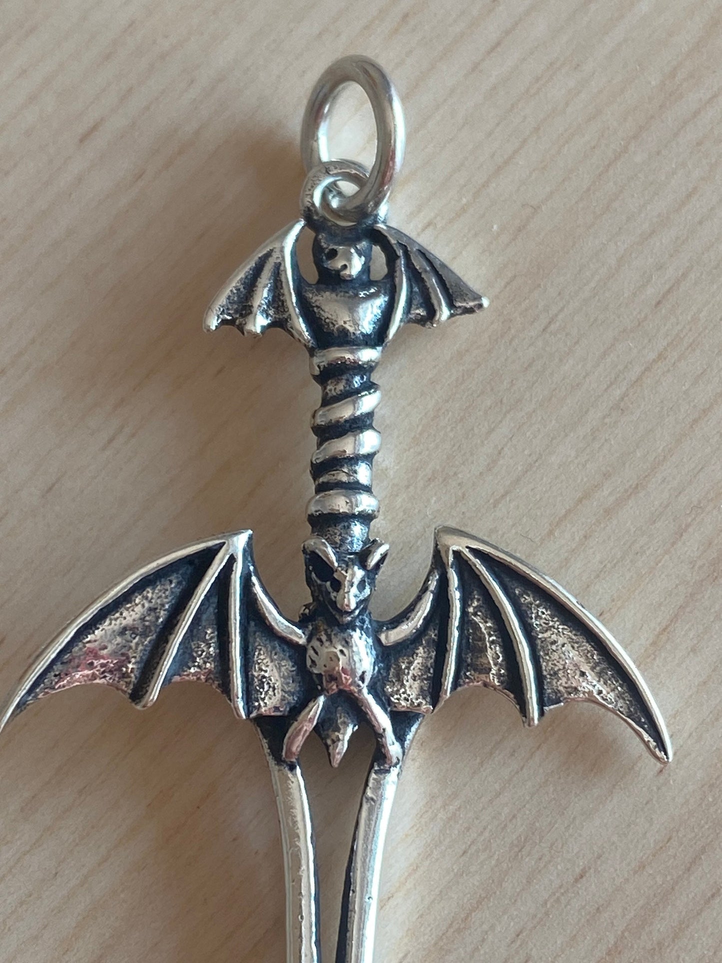 Bat sword pendant Sterling Silver 925 - TSE078