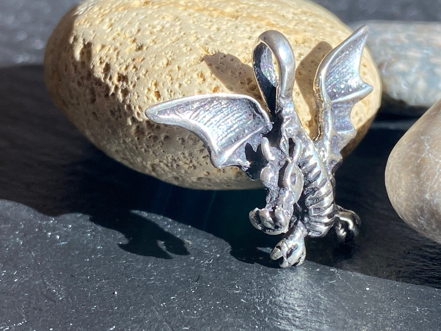 Flying dragon pendant Sterling Silver 925 - TSE079