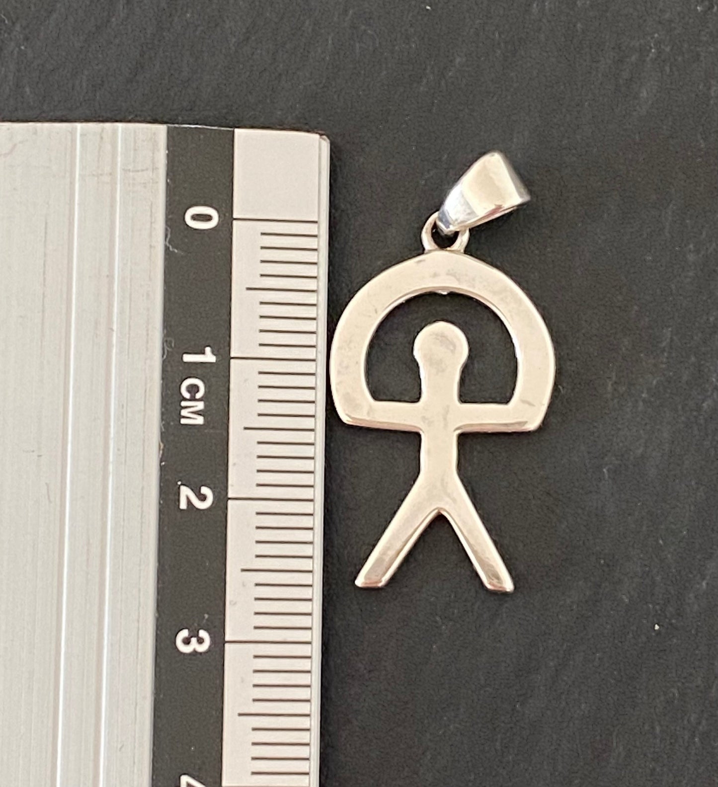 Large indalo man pendant Sterling Silver 925 - TSE096