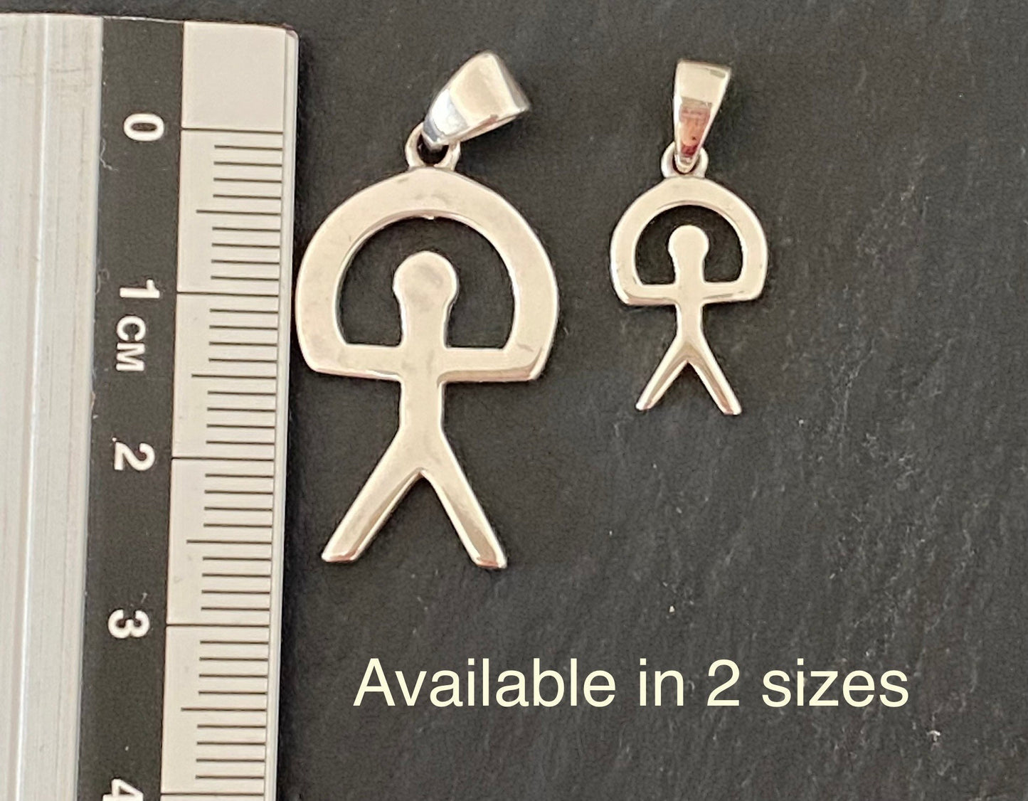 Small Indalo man pendant Sterling Silver 925 - TSE095