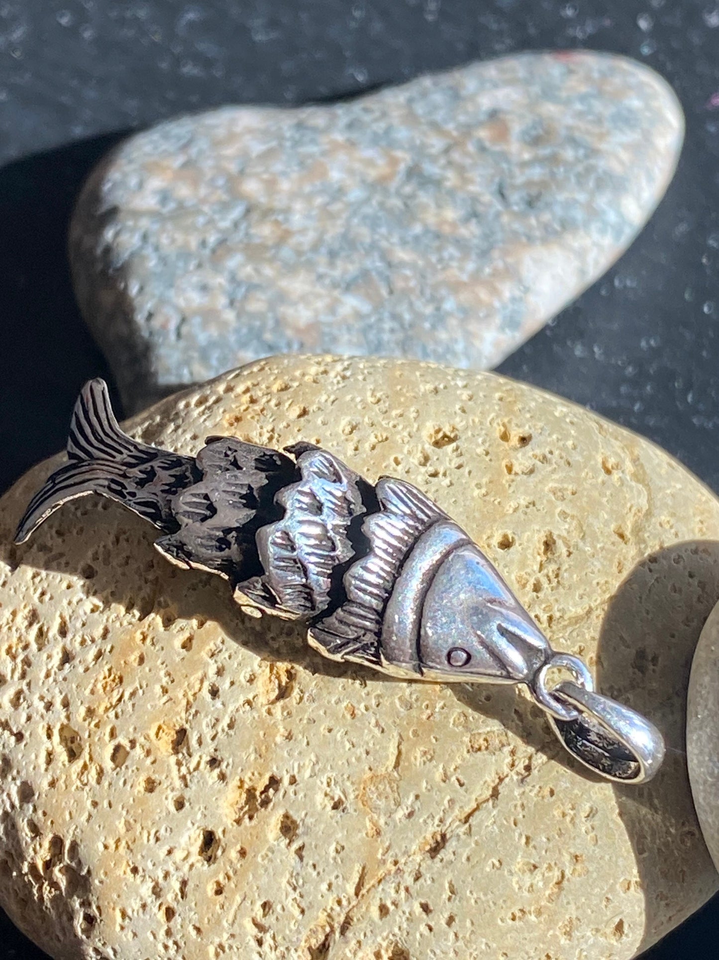 Articulated moving fish pendant Sterling Silver 925 - TSE094