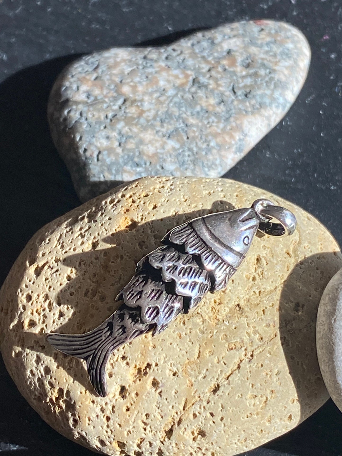 Articulated moving fish pendant Sterling Silver 925 - TSE094