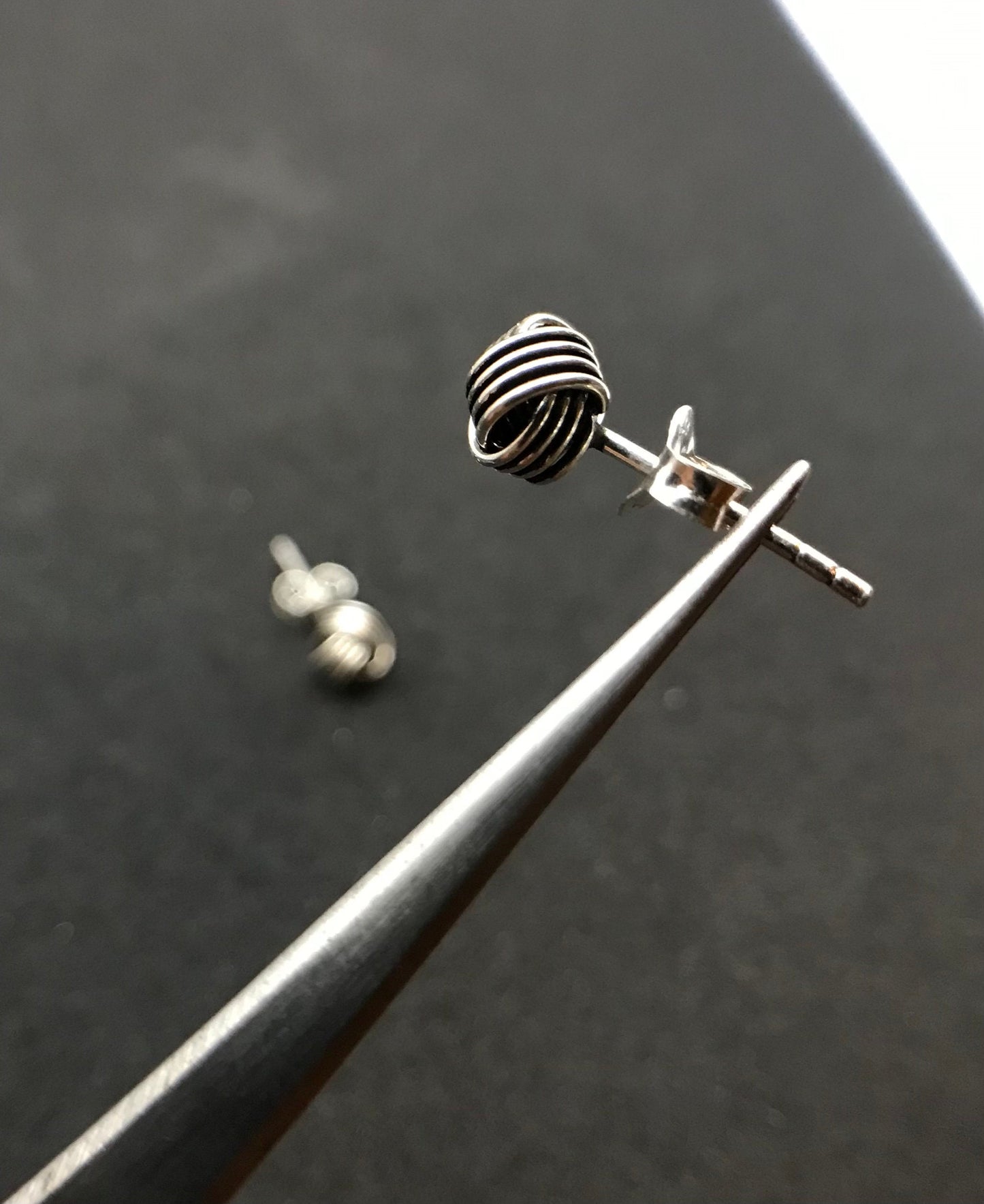 Knot of twelve hoops ball earrings Sterling Silver 925 - TSE002