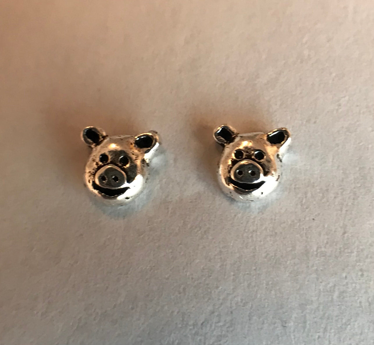 Smiley pig earrings Sterling Silver 925 - TSE023