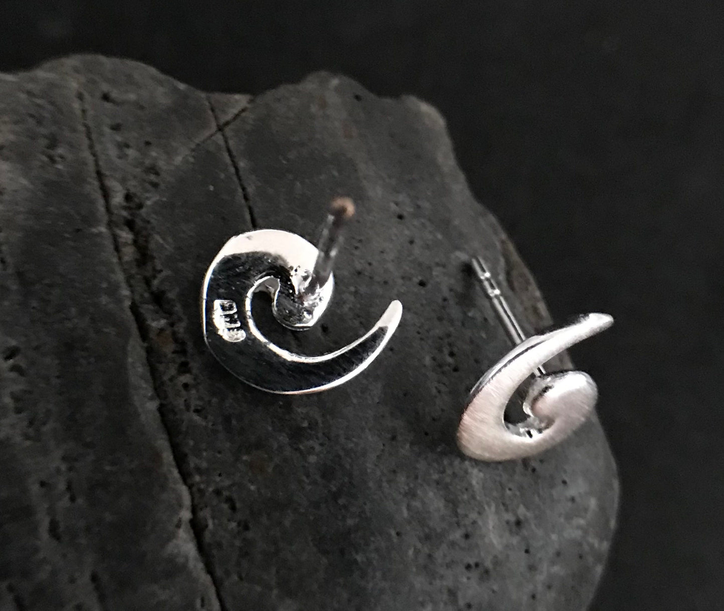 Wide spiral Sterling Silver 925 earrings - TSE013