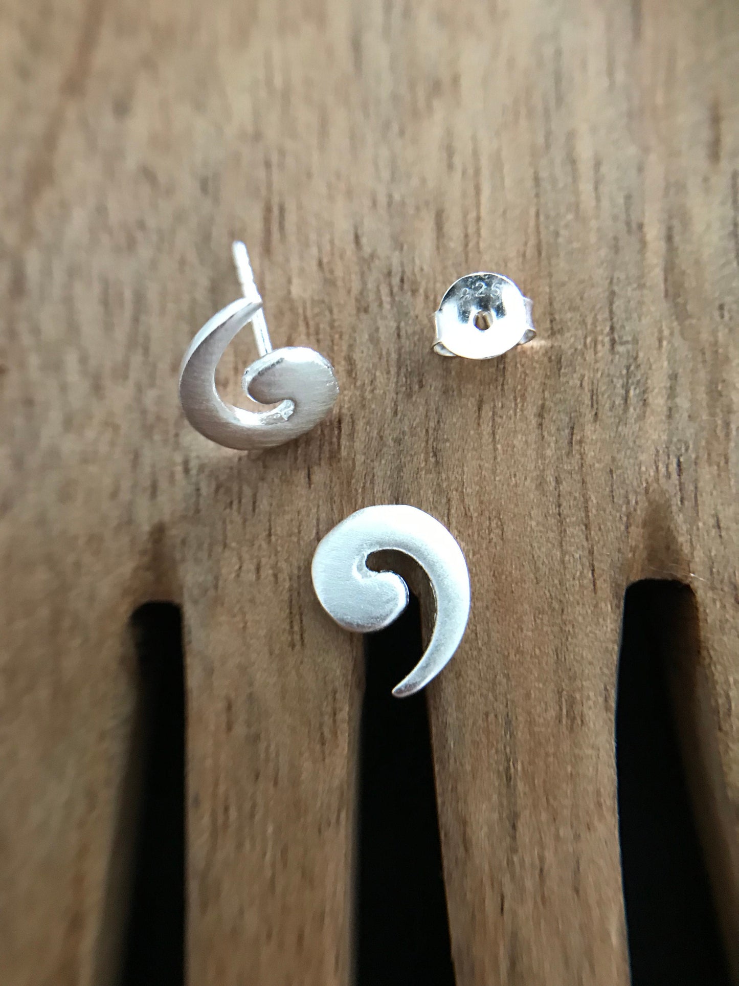 Wide spiral Sterling Silver 925 earrings - TSE013