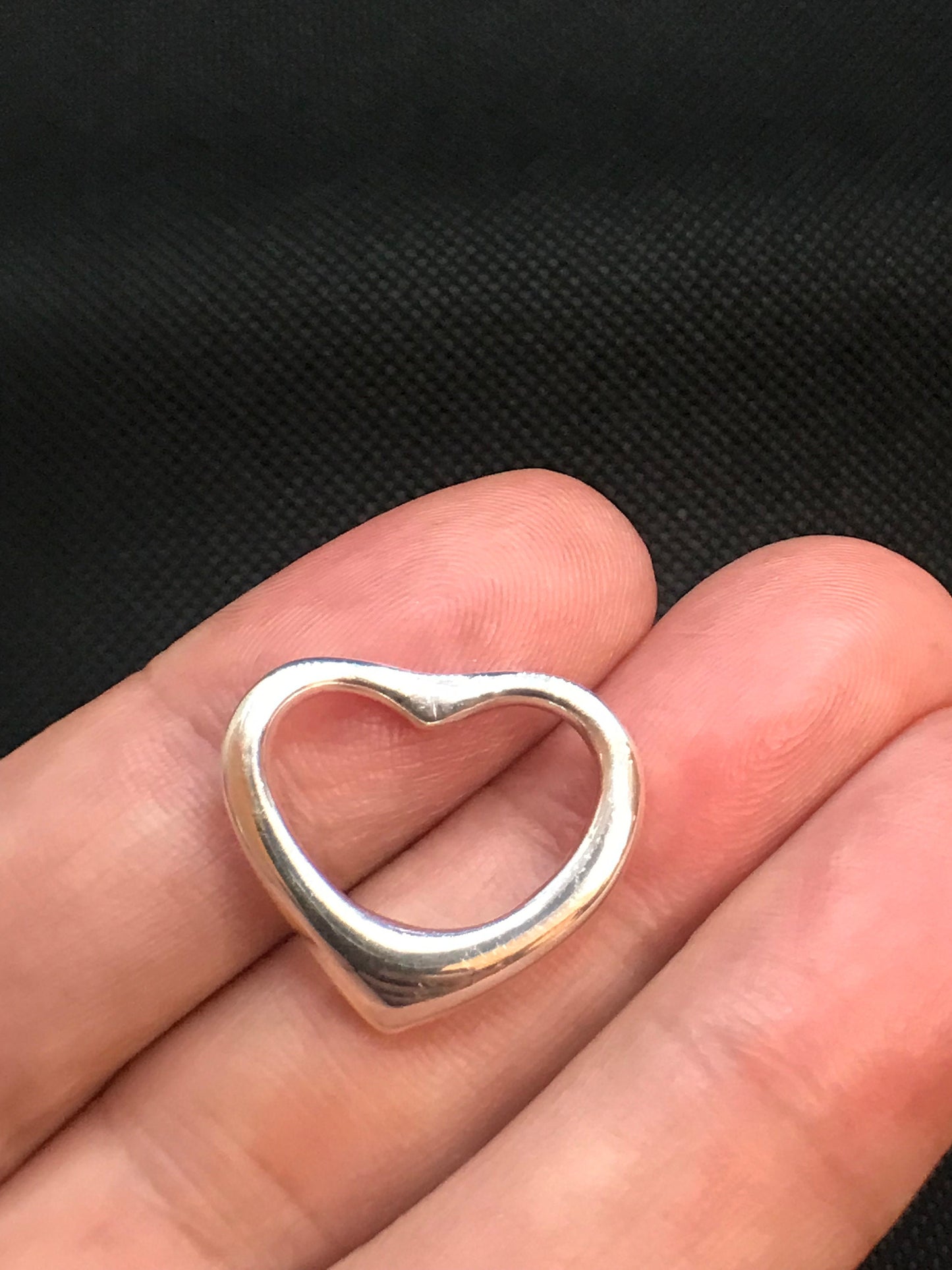 Large heart pendant Sterling Silver 925 - TSE043
