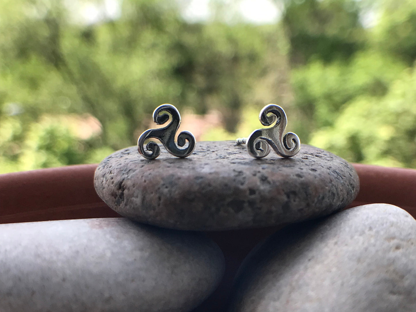 Triskelion earrings Sterling Silver 925 - TSE035