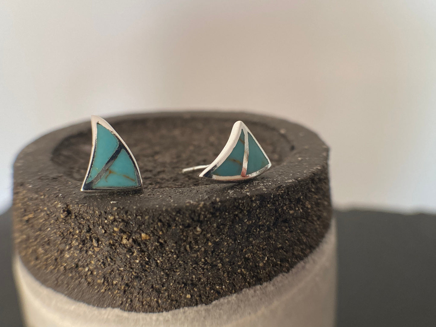 Turquoise sail earrings Sterling Silver 925 - TSE062